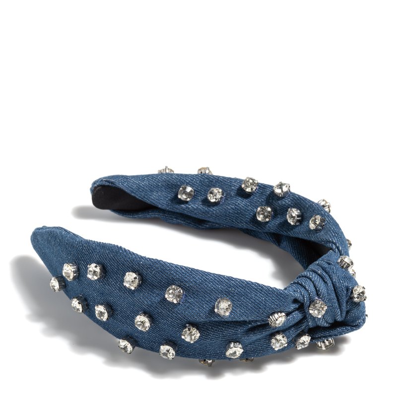 Shiraleah Knotted Embellished Headband In Blue