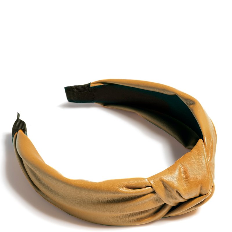 Shiraleah Knotted Faux Leather Headband In Yellow
