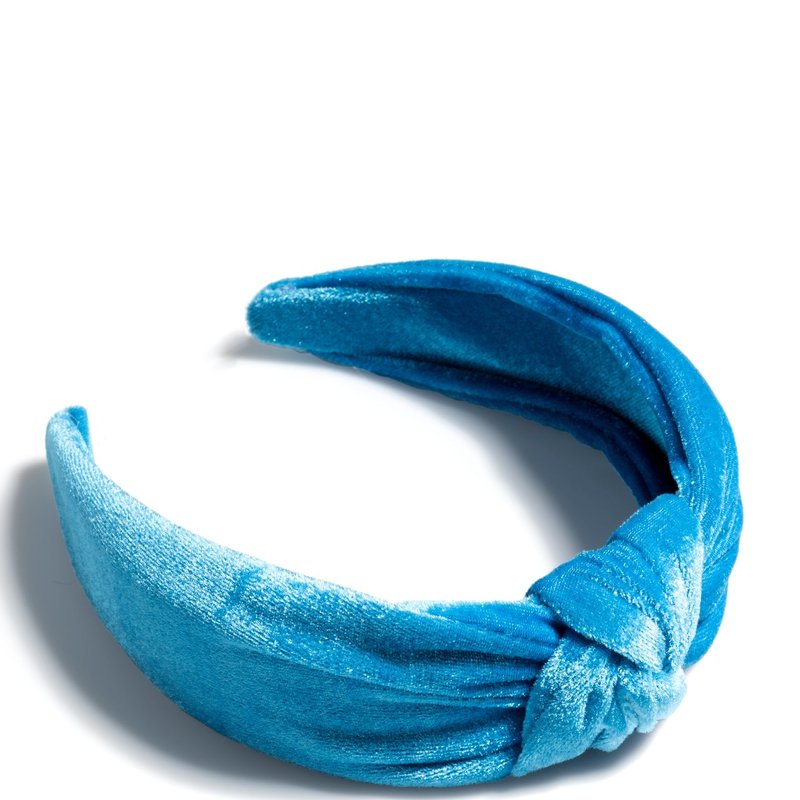 Shiraleah Knotted Velvet Headband In Blue