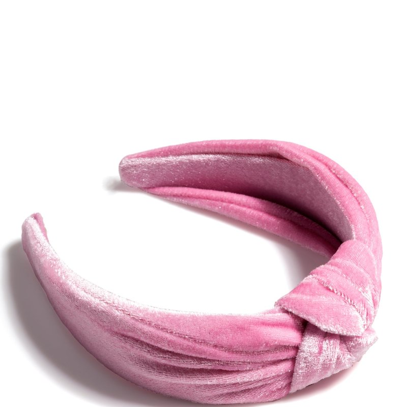 Shiraleah Knotted Velvet Headband In Pink