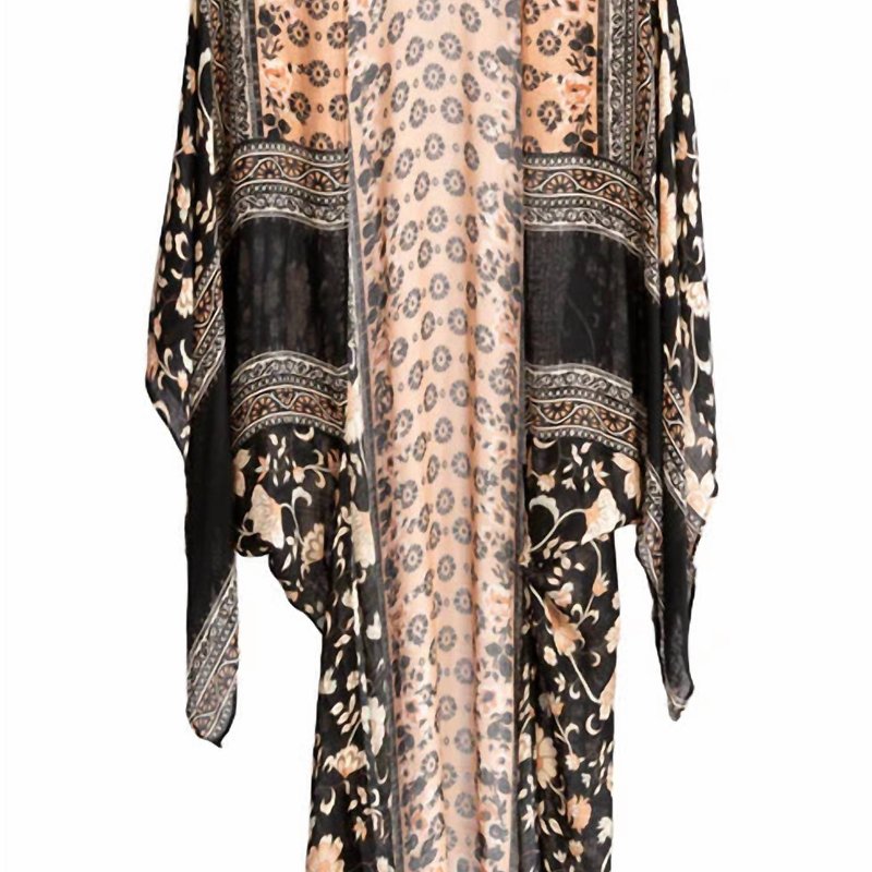 Shop Shiraleah Printed Kimono In Brown