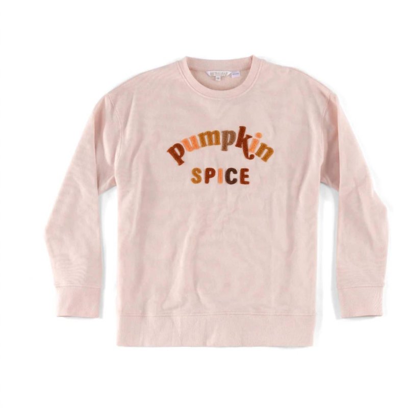 Shiraleah Pumpkin Spice Sweatshirt In Pink