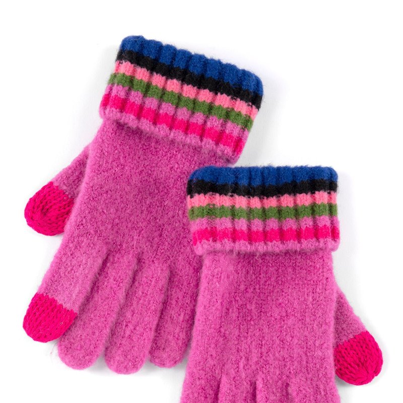 Shiraleah Ronen Touchscreen Gloves, Magenta In Pink