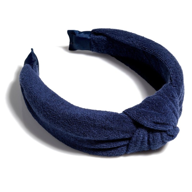 Shop Shiraleah Terry Knotted Headband, Navy In Blue