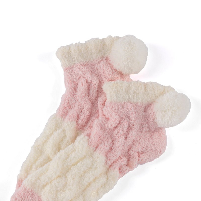 Shiraleah Tess Colorblock Home Socks, Blush In Pink