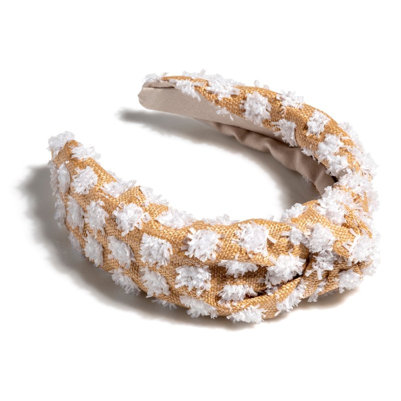 Shop Shiraleah Tufted Straw Knotted Headband, White
