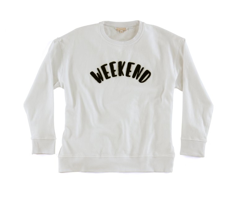 "Weekend" Sweatshirt - Ivory