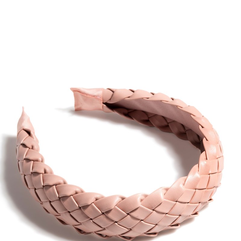 Shiraleah Woven Faux Leather Headband, Blush In Pink