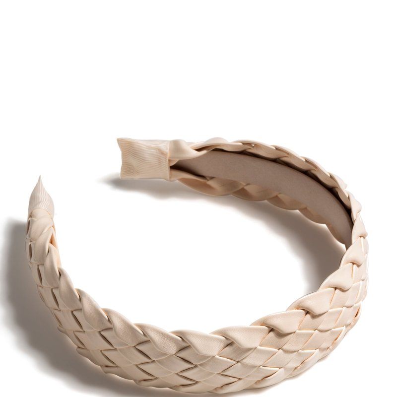 Shiraleah Woven Faux Leather Headband, Ivory In White