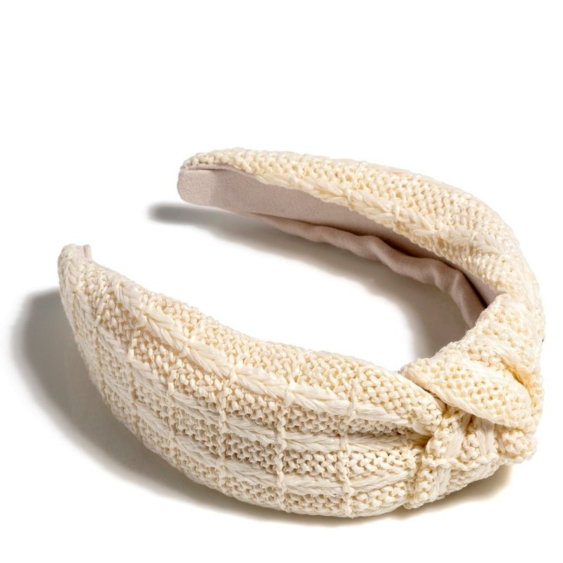 Shop Shiraleah Woven Knotted Headband, Natural In Brown