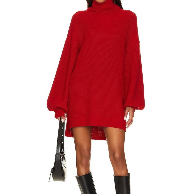 Shop Show Me Your Mumu Chester Sweater Dress In Red