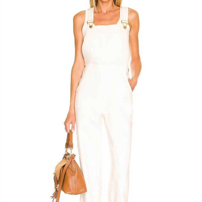 Shop Show Me Your Mumu Marfa Overall In Off White Denim