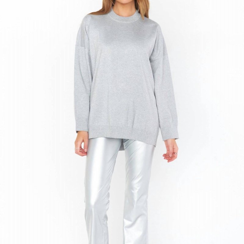 Shop Show Me Your Mumu Nashville Pull Flare Pant In Silver In Grey