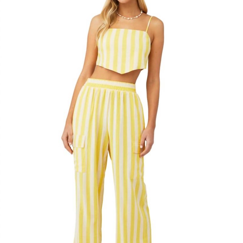 Shop Show Me Your Mumu Scarf Top In Sunny Stripe In Yellow
