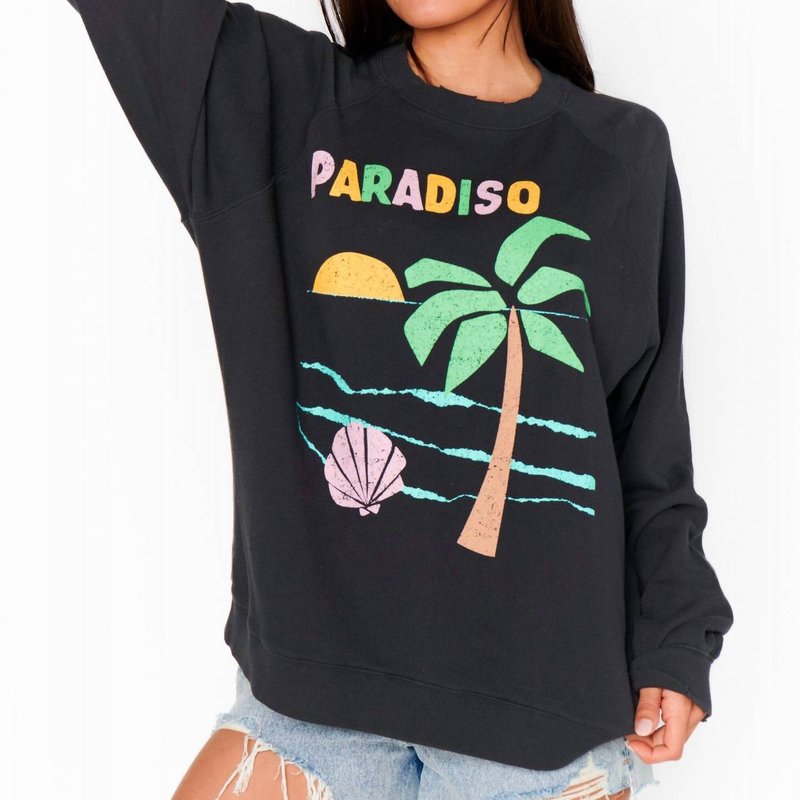 Shop Show Me Your Mumu Simon Pullover In Paradiso Knit In Black