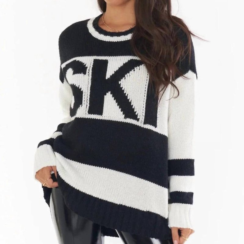 Shop Show Me Your Mumu Ski In Sweater In Ski Knit Black