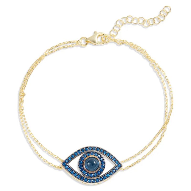 Shymi Evil Eye Bracelet In Blue And Gold