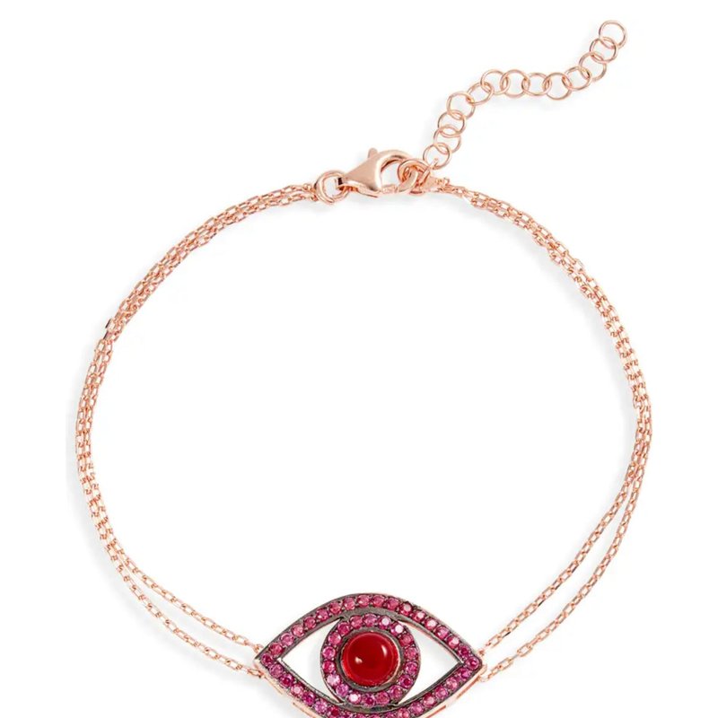 Shymi Evil Eye Bracelet In Pink And Rose