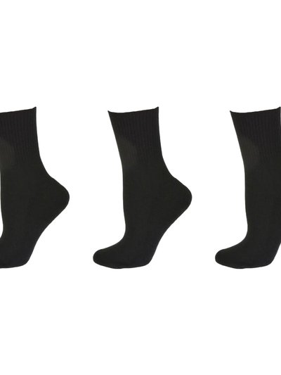 Sierra Socks Diabetic/Arthritic Cushioned Cotton Ankle Socks 3 Pack Women Socks product