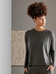 SoftStretch Long Sleeve Top - Pebble