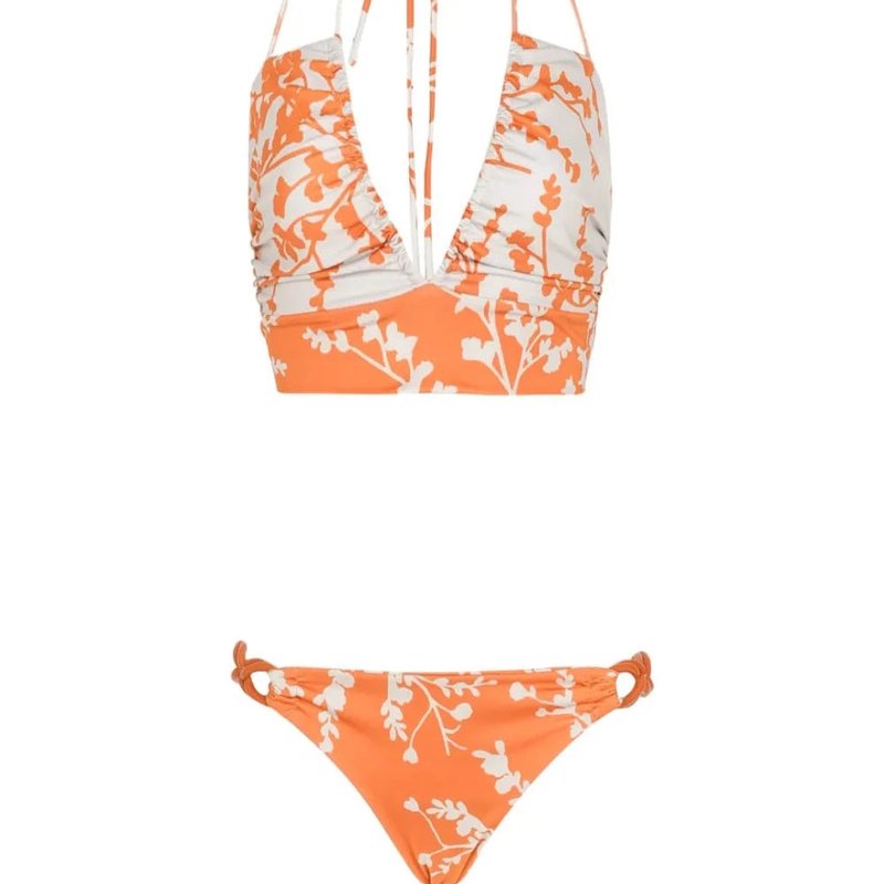 Silvia Tcherassi Hedda Bikini Top In Orange