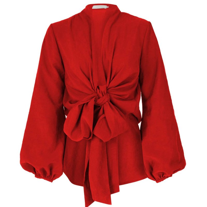 Shop Silvia Tcherassi Honey Blouse Rouge In Red