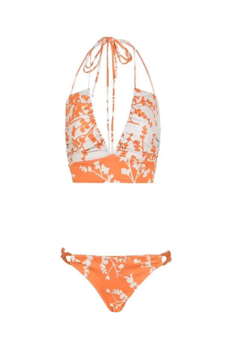 Indina Bikini Bottom - Orange Blossom Branch