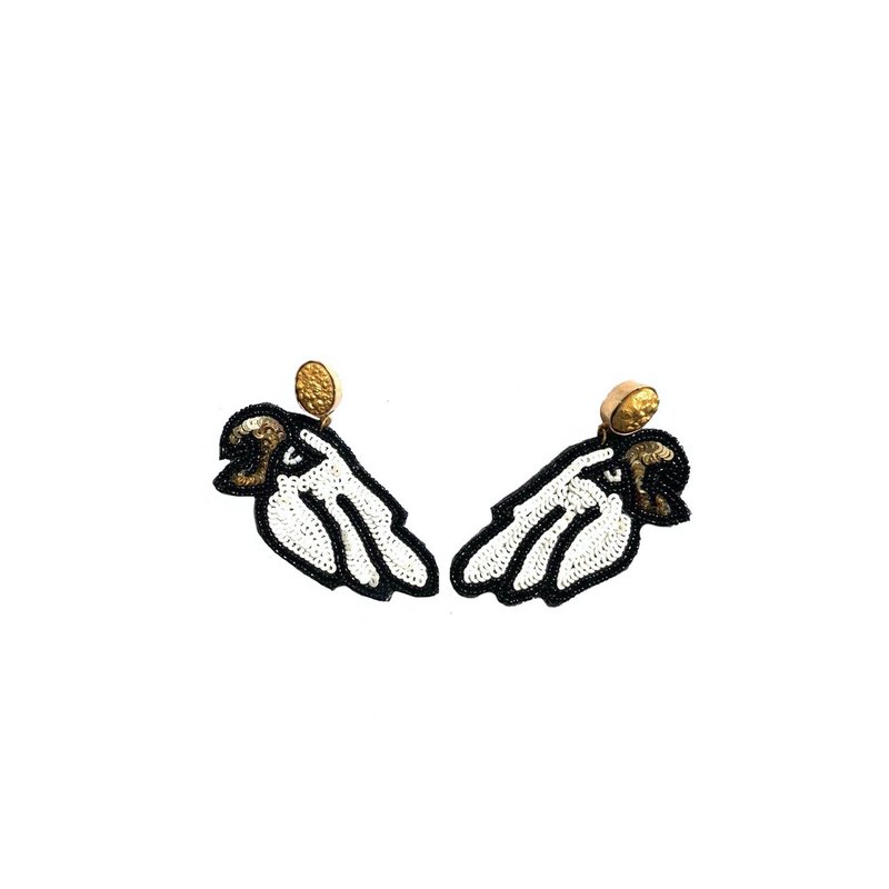 Simitri Eagle Earrings In Black