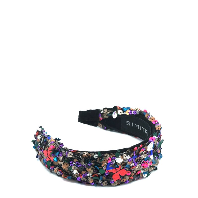 Simitri Floral Kitsch Headband In Black