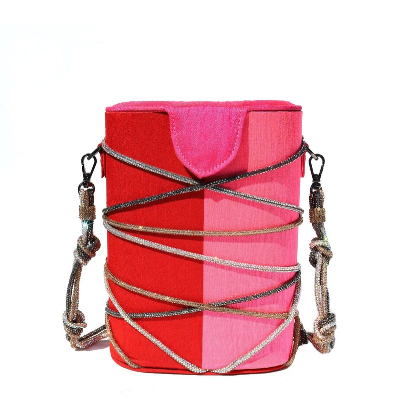 Simitri Gulaab Knotty Bucket Bag In Pink