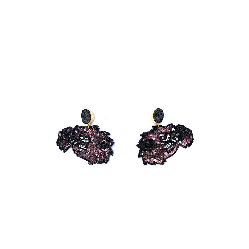 Simitri Razorback Earrings In Black