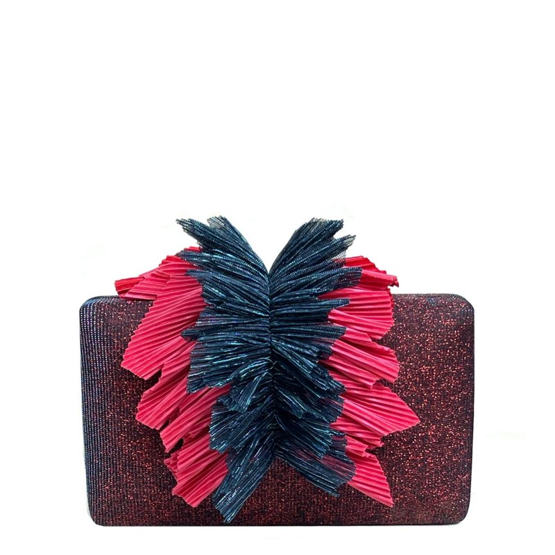 Simitri Scarlet Angel Clutch In Red