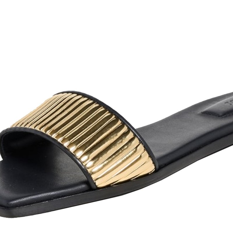 Shop Simkhai Women's Carter Flat Sandals In Gold