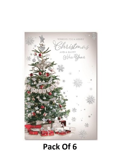 Simon Elvin Open Traditional New Year Christmas Card (Pack Of 6) product