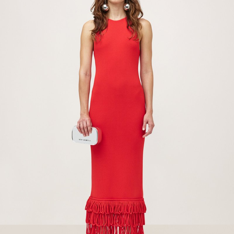 Shop Simon Miller Knits By Albers Dress In Cherry In Red