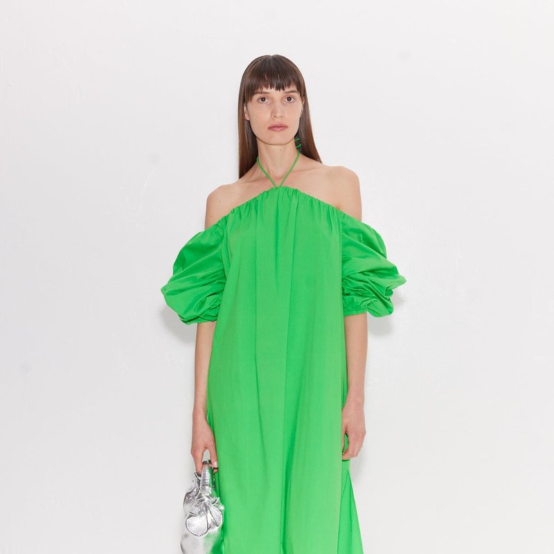 Shop Simon Miller Oleander Poplin Dress In Gummy Green