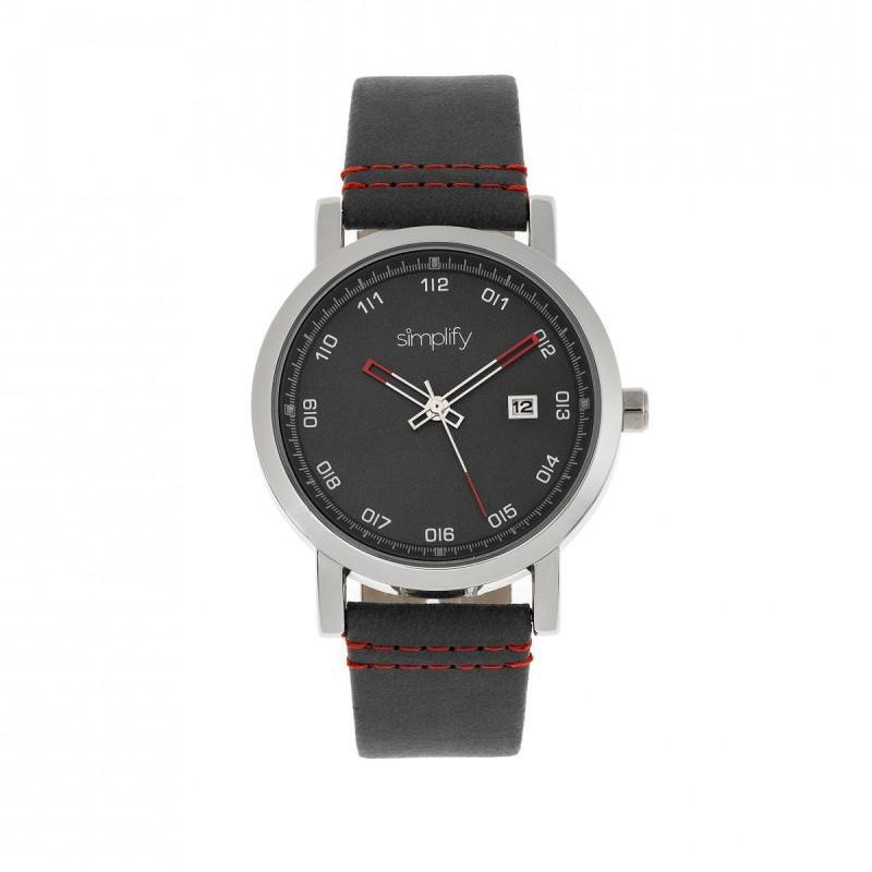 SIMPLIFY SIMPLIFY THE 5300 LEATHER-BAND WATCH W/DATE