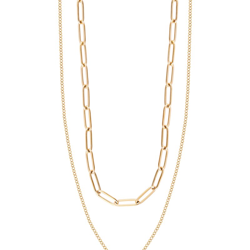 Shop Simply Rhona Adorned Layered Freshwater Pearl Necklace In 18k Gold Plated Stainless Steel