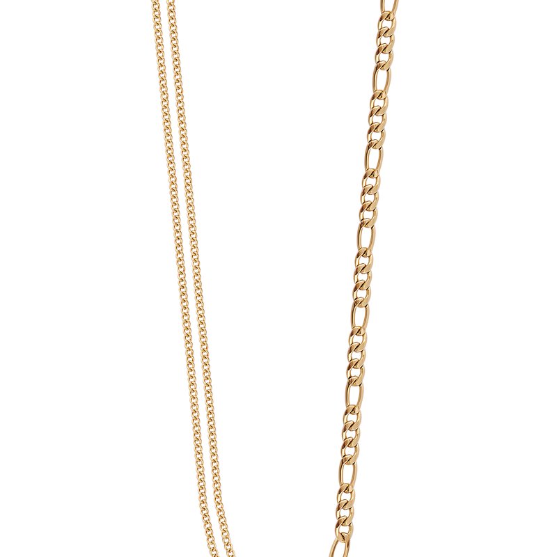 Shop Simply Rhona Chic Fusion Pearl Necklace In 18k Gold Plated Stainless Steel