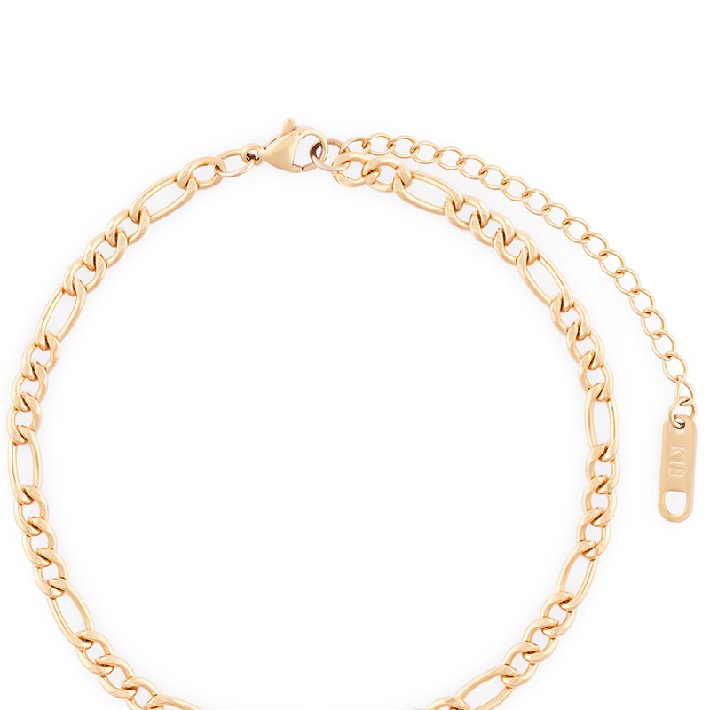Simply Rhona Figaro Chain Bracelet In 18k Gold Plated Stainless Steel