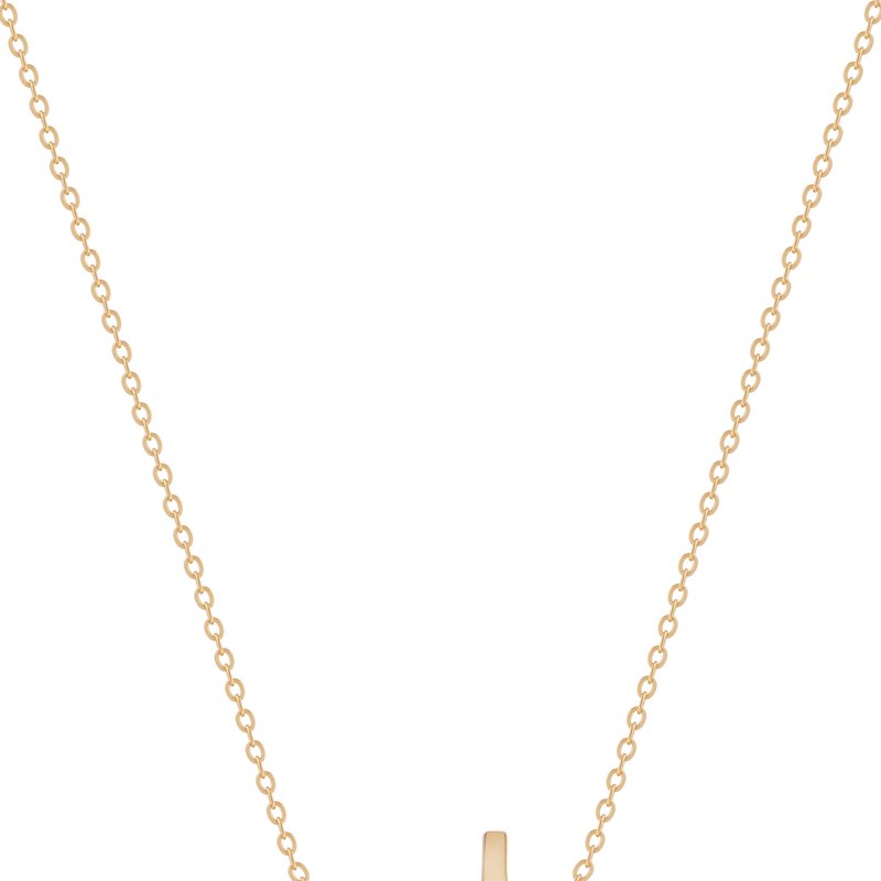 Shop Simply Rhona Graceful Cross 18" Necklace Pendant Necklace In 18k Gold Plated Stainless Steel
