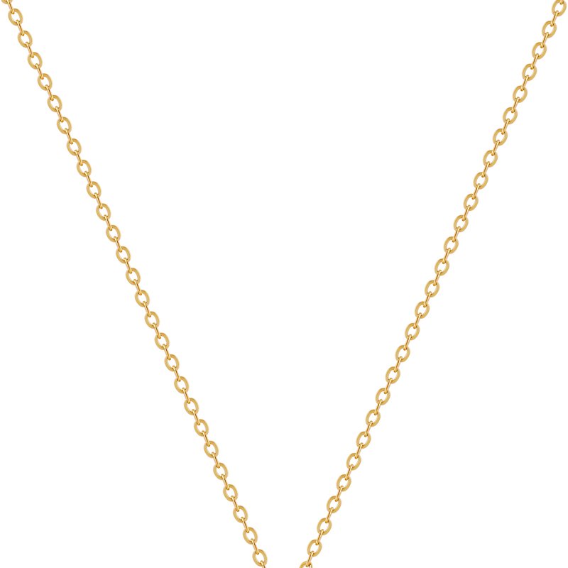 Shop Simply Rhona Halo 18" Pendant Necklace In 18k Gold Plated Stainless Steel