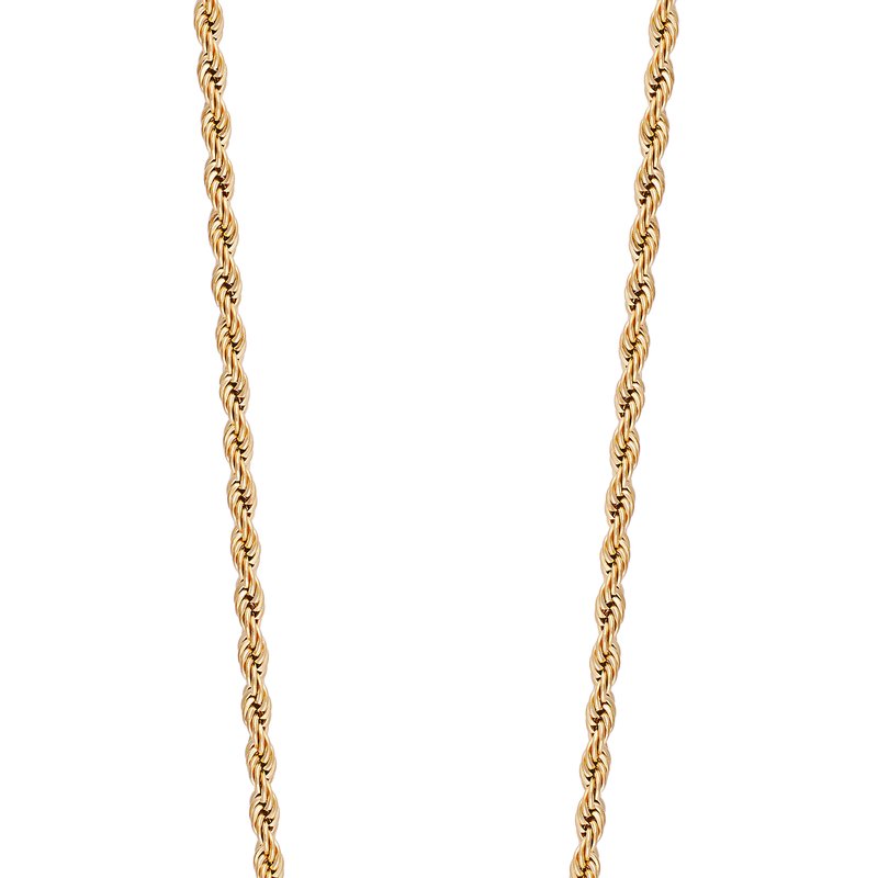 Shop Simply Rhona Twisted Rope 18" Chain Necklace In 18k Gold Plated Stainless Steel