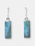Aqua Larimar Sterling Silver Earrings - Aqua