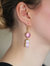 Rani Pink Lace Agate + Biwa Pearl Earrings