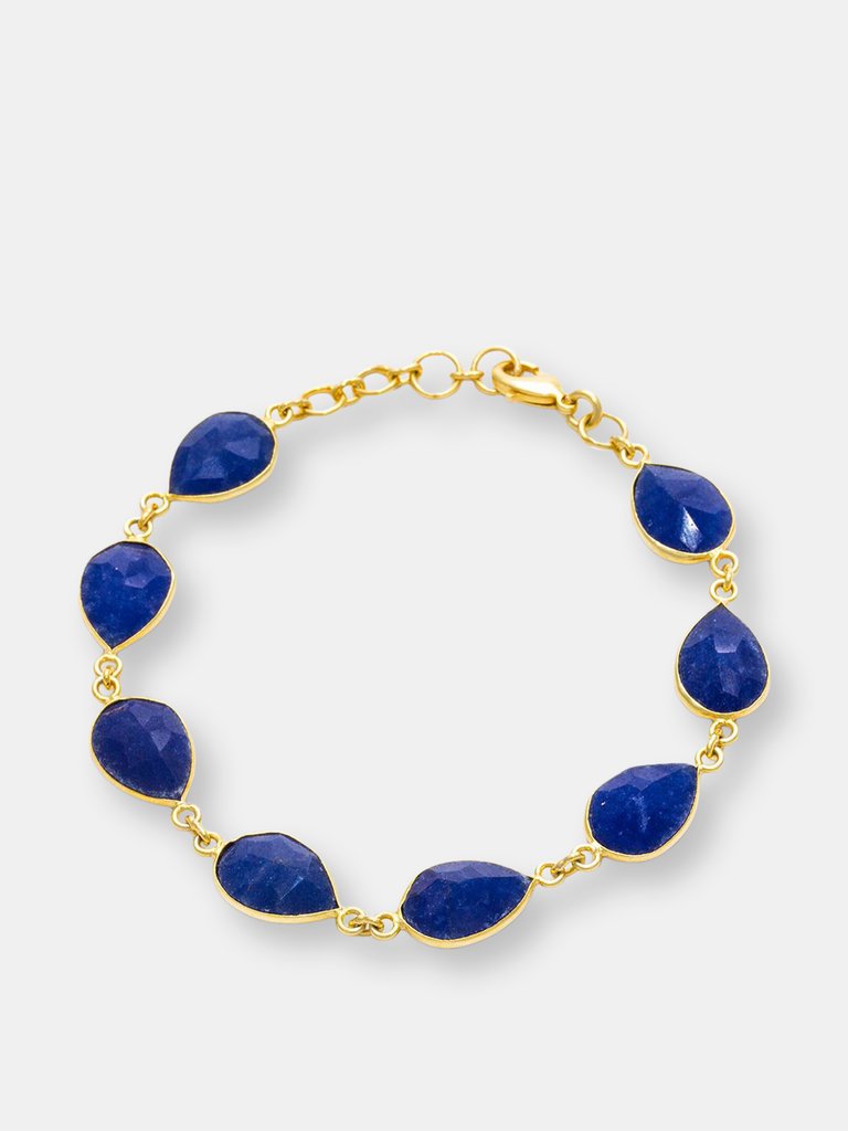 Sapphire Conundrum Bracelet - Gold/Blue
