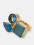 Shanti Chalcedony & Glass Ring - Blue
