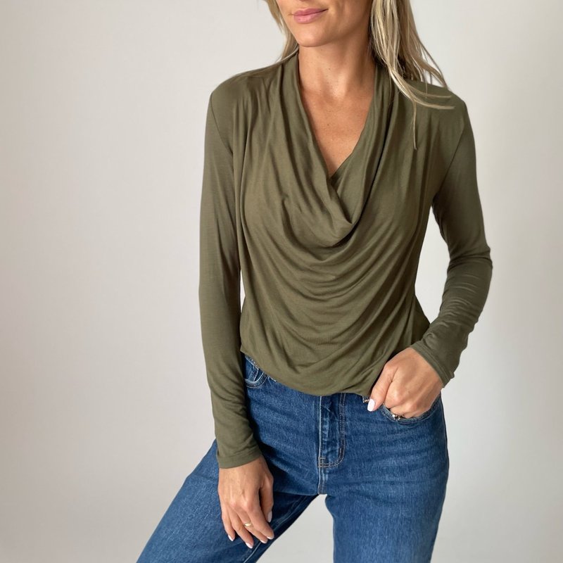Six Fifty Dylan Long Sleeve Top In Green