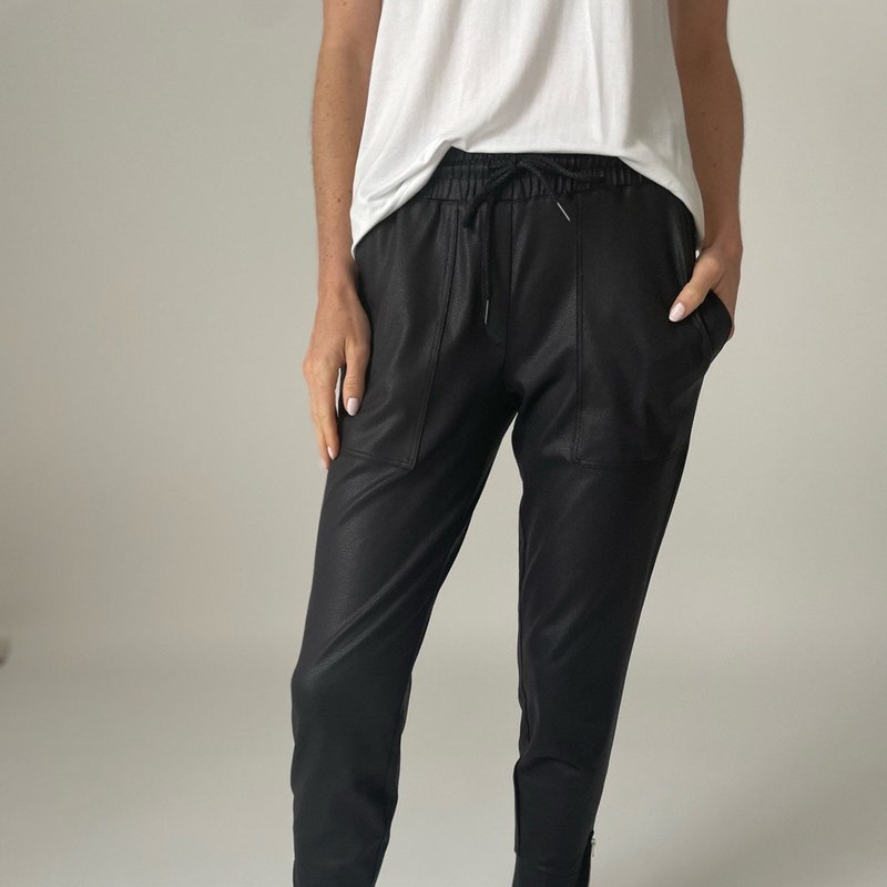 Shop Six Fifty Headliner Coated Jogger In Black