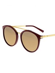 Moreno Polarized Sunglasses - Burgandy/Gold